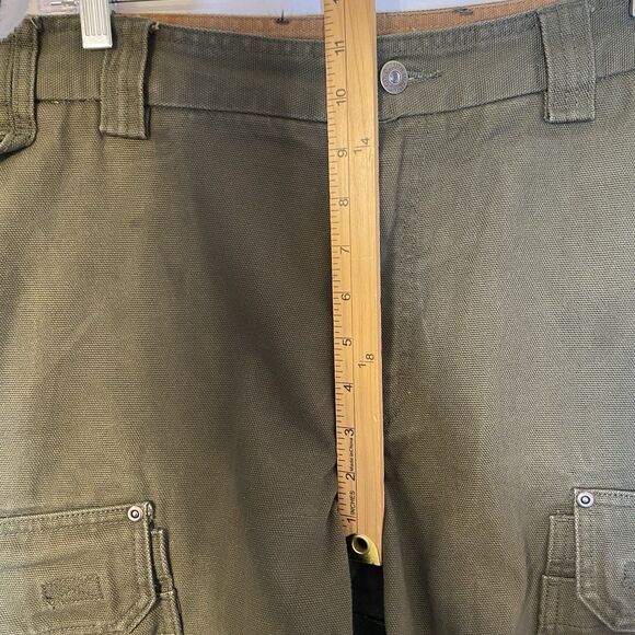 Duluth Trading Cargo Canvas Pants Men’s 36x29 Olive Green Work Outdoor Casual - Picture 5 of 12